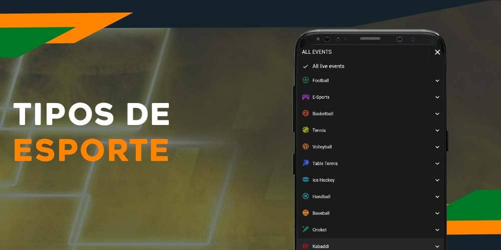 Tipos de esportes nos quais você pode apostar na Parimatch