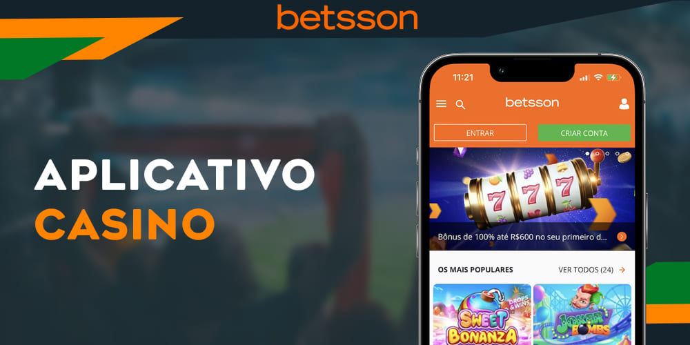 Jogos de cassino online disponíveis no aplicativo móvel Betsson 
