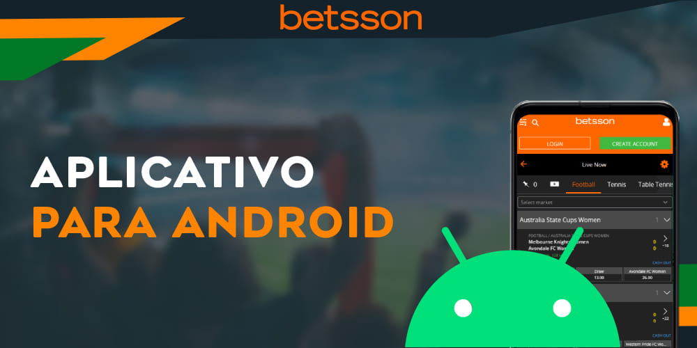 Instruções passo a passo para baixar e instalar o aplicativo móvel Betsson  no Android
