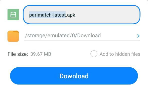 parimatch mobile app download
