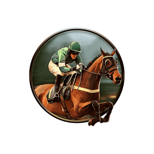 O logotipo da Corrida de Cavalos, que se destina aos melhores sites onde os jogadores fazem apostas
