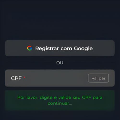 Instrução Preencha suas informações pessoais